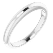 14K White Band for 7.4 mm Round Ring