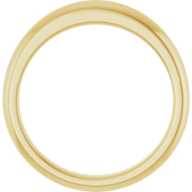 14k Yellow Band For 10x8 Mm Oval Ring