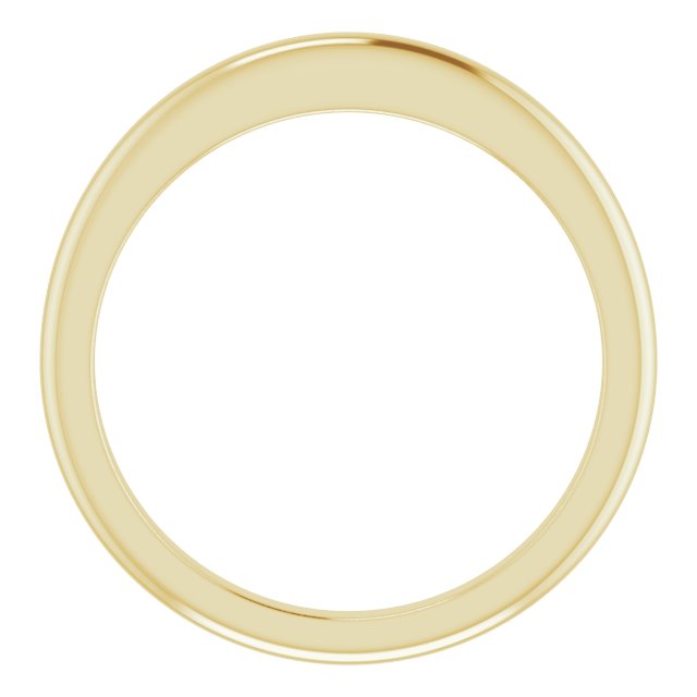 14k Yellow Band For 6 Mm Square Ring