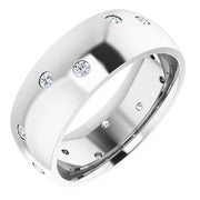 14K White 1/2 CTW Diamond Scattered Accented Band