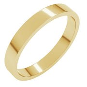 14k Yellow 3 Mm Flat Band Size 11.5