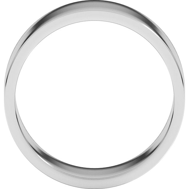 14K White 8 mm Flat Band Size 8.5