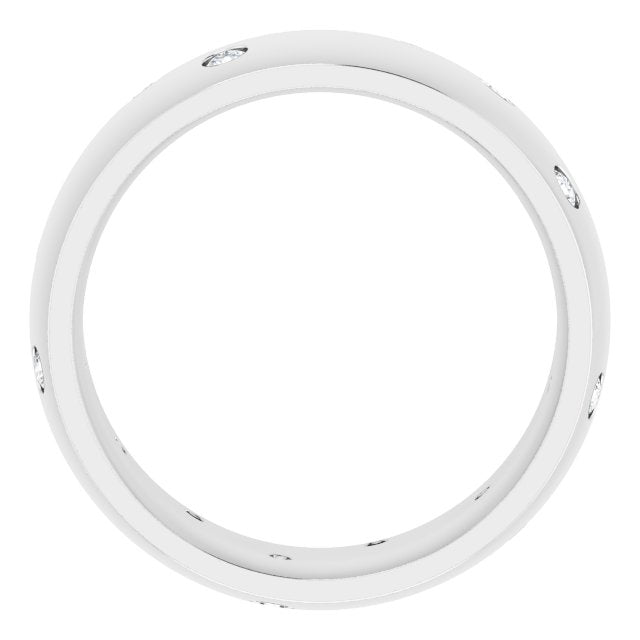 14K White 1/2 CTW Diamond Scattered Accented Band