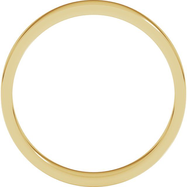 14k Yellow 3 Mm Flat Band Size 11.5
