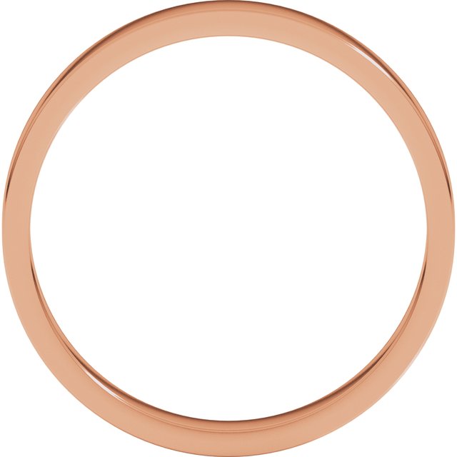 14K Rose 3 mm Flat Band Size 6.5