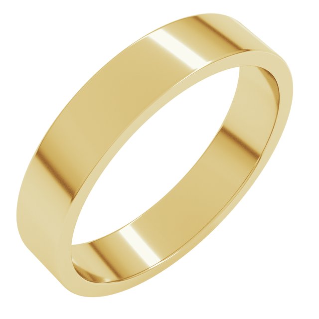 14K Yellow 4 mm Flat Band Size 5