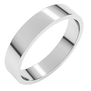 14k White 4 Mm Flat Band Size 5