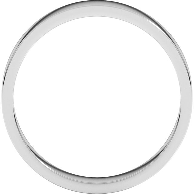 14K White 4 mm Flat Band Size 7
