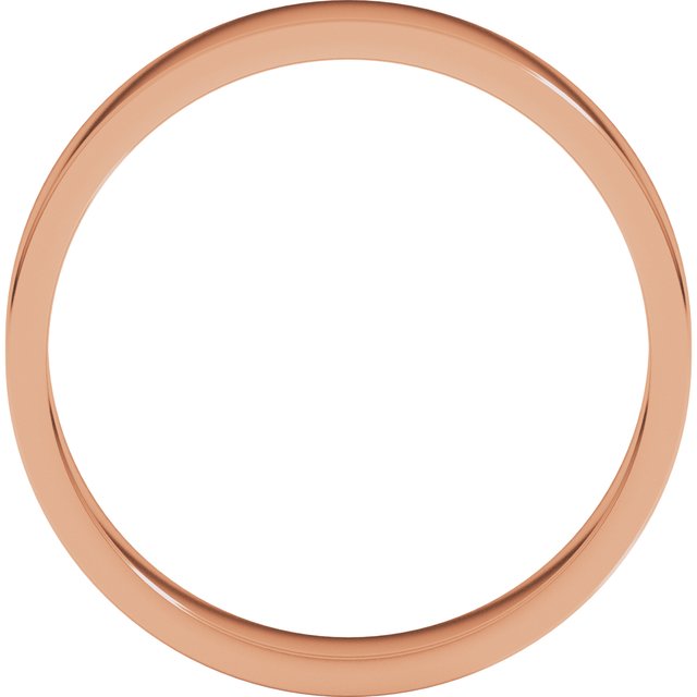 18k Rose 4 Mm Flat Band Size 9.5