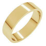 18k Yellow 5 Mm Flat Band Size 7.5