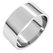 14k White 8 Mm Flat Band Size 10