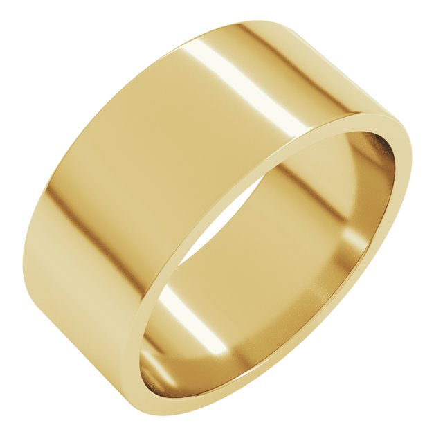 18K Yellow 8 mm Flat Band Size 9