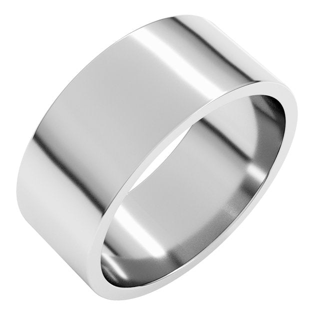 14k White 8 Mm Flat Band Size 7
