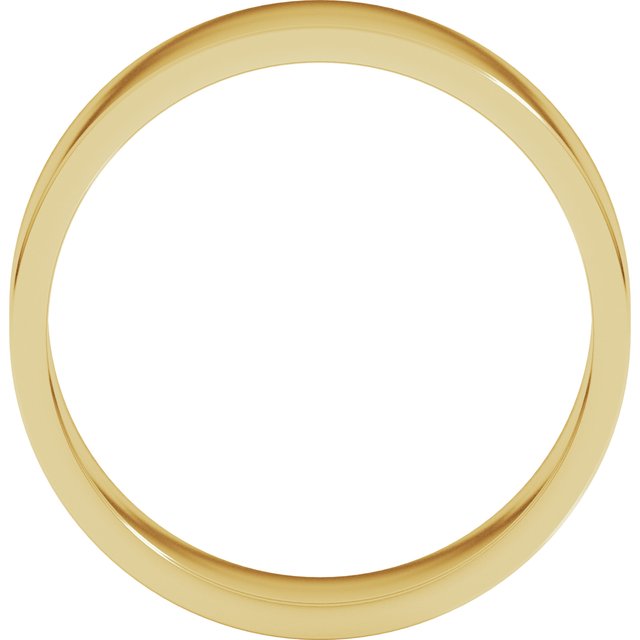 14K Yellow 6 mm Flat Band Size 7.5