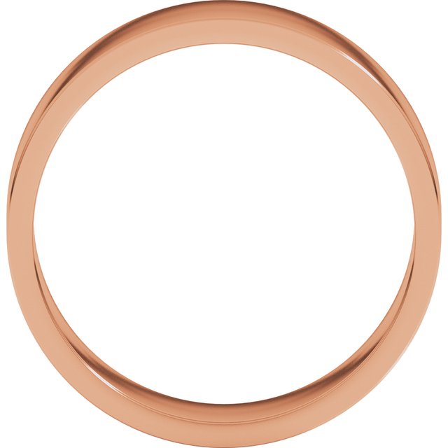 14K Rose 6 mm Flat Band Size 6.5