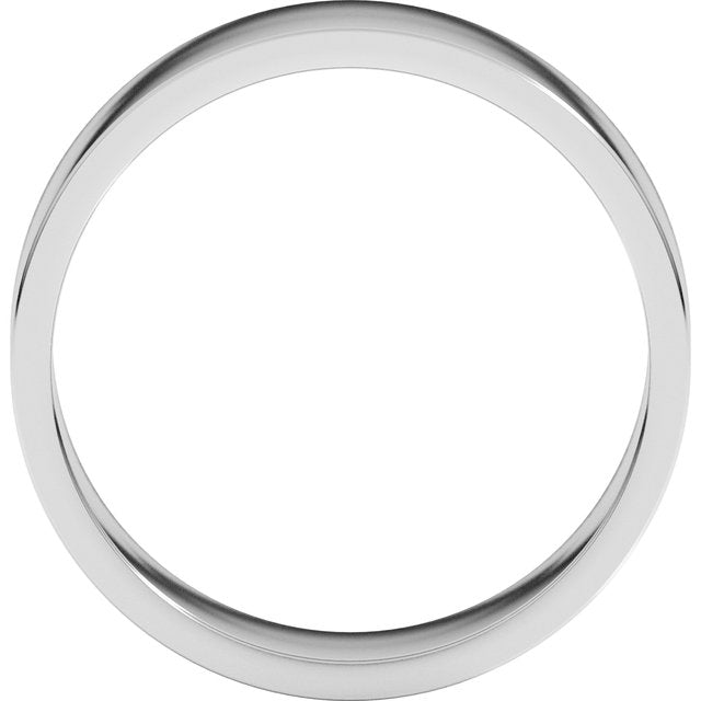 14k White 6 Mm Flat Band Size 6