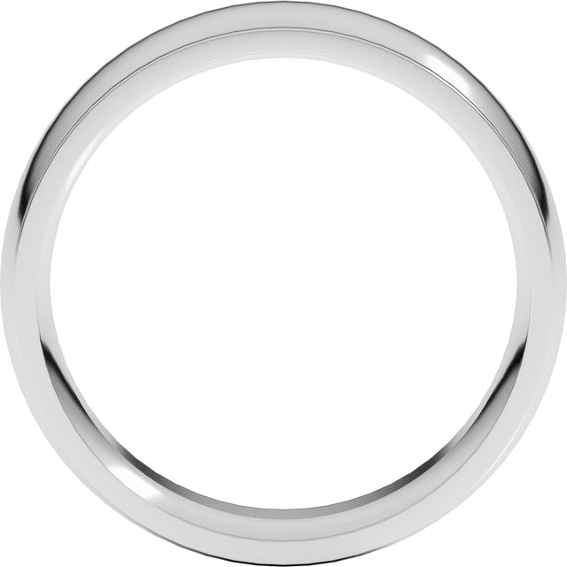 Sterling Silver 7 Mm Comfort Fit Edge Band Size 13.5