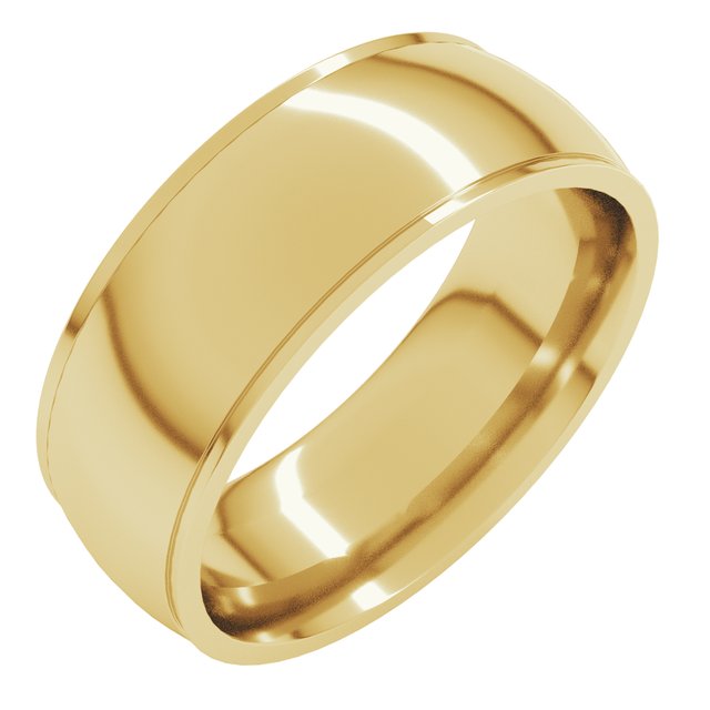 14k Yellow 7 Mm Comfort Fit Edge Band Size 13