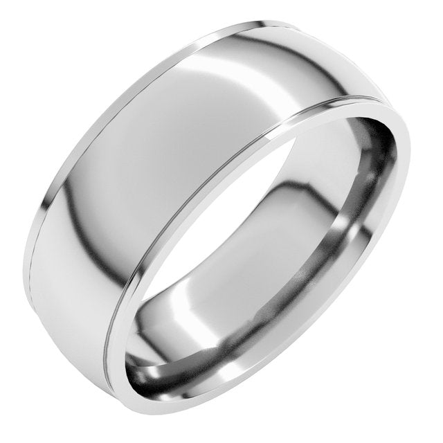 Sterling Silver 7 Mm Comfort Fit Edge Band Size 13.5