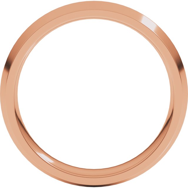 14k Rose 5 Mm Knife Edge Comfort Fit Band Size 10