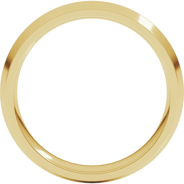 14K Yellow 4 mm Knife Edge Comfort Fit Band Size 8.5
