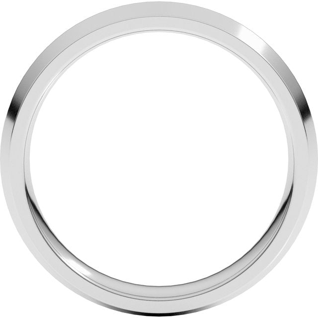 14k White 5 Mm Knife Edge Comfort Fit Band Size 10
