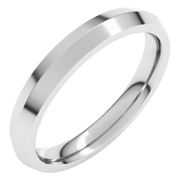 Continuum Sterling Silver 3 Mm Knife Edge Comfort Fit Band Size 9