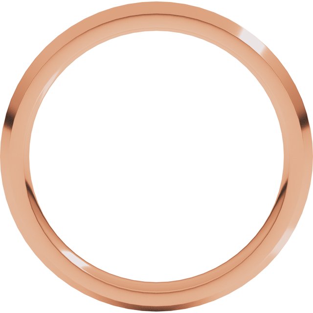 14k Rose 3 Mm Knife Edge Comfort Fit Band Size 7