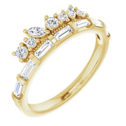 14K Yellow 5/8 CTW Natural Diamond Anniversary Band