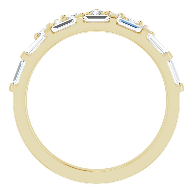 14K Yellow 5/8 CTW Natural Diamond Anniversary Band