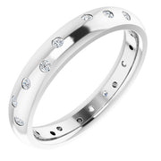 14K White 1/5 CTW Diamond Scattered Accented Band
