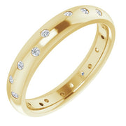 14K Yellow 1/5 CTW Diamond Scattered Accented Band