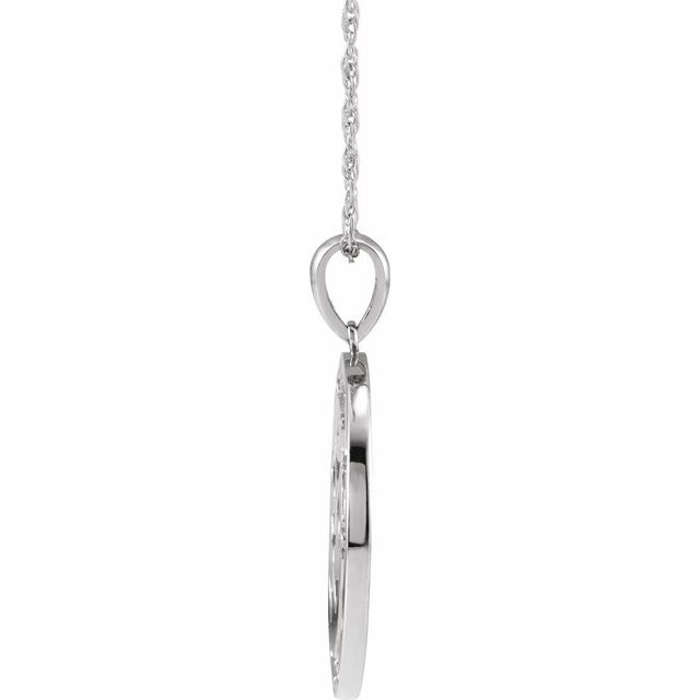 Sterling Silver Om 18' Necklace
