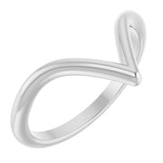 14K White Contour Band