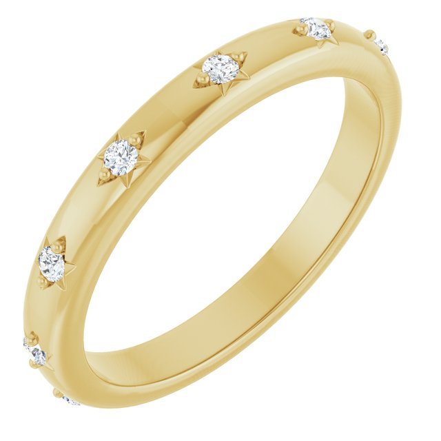 14k Yellow 1/6 Ctw Natural Diamond Eternity Band Size 7