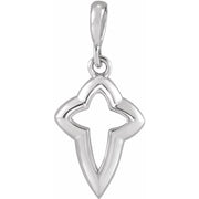 Sterling Silver Petite Open Cross Pendant
