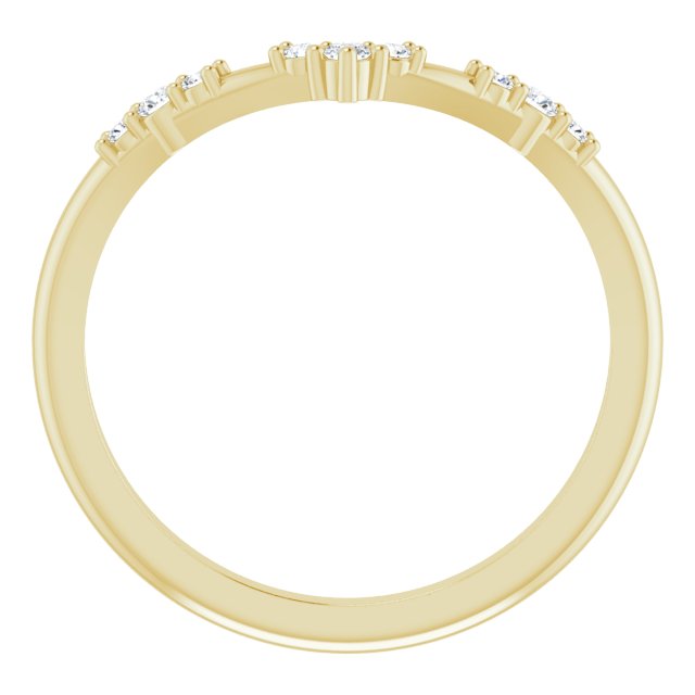 14K Yellow 1/10 CTW Natural Diamond Matching Band