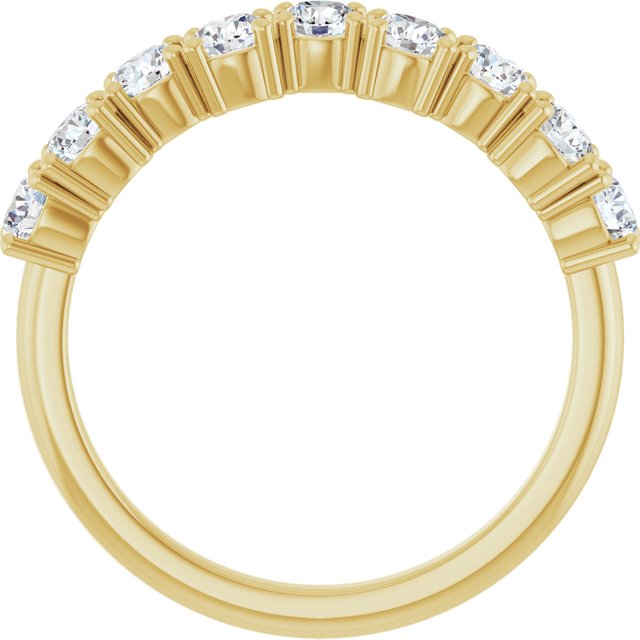 14K Yellow 9/10 CTW Lab-Grown Diamond Anniversary Band