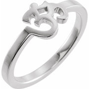 Sterling Silver Petite Om Ring
