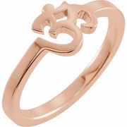 14K Rose Petite Om Ring