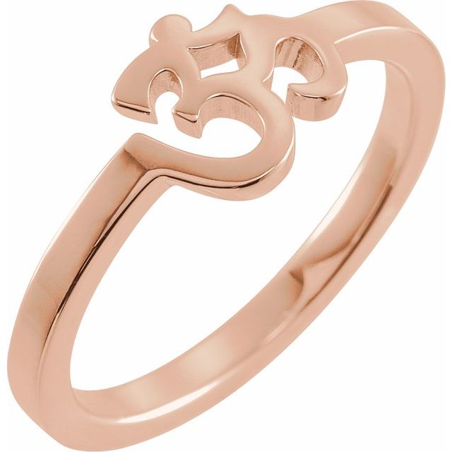 14K Rose Petite Om Ring