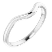 14K White Band for 6 mm Round Ring
