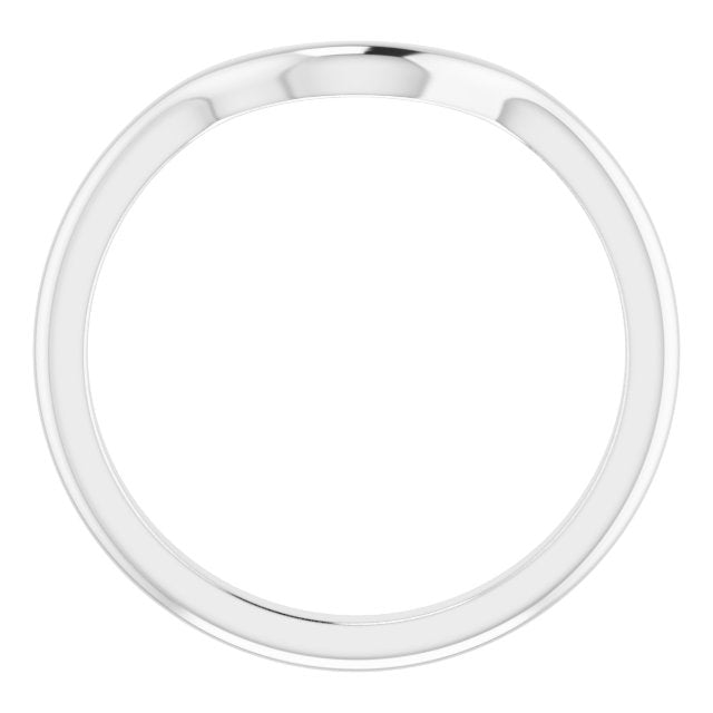 14K White Band for 6 mm Round Ring