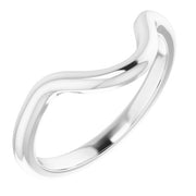 14K White Band for 10 mm Round Ring