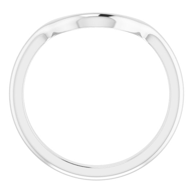 14K White Band for 10 mm Round Ring