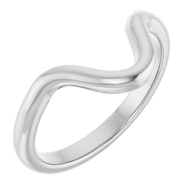 14k White Band For 12x6 Mm Marquise Ring
