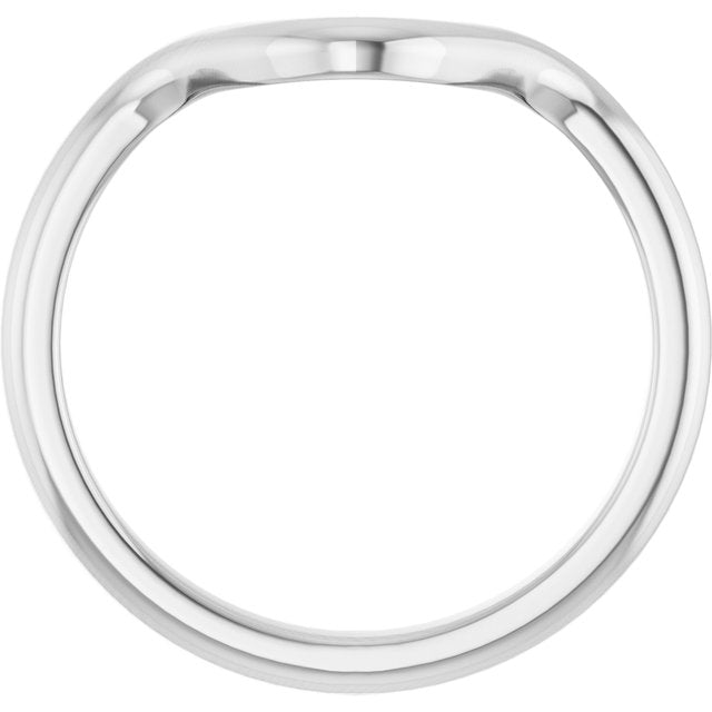 14k White Band For 12x6 Mm Marquise Ring