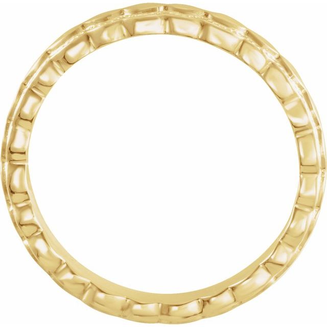 14k Yellow 2.9 Mm Textured Band Size 7