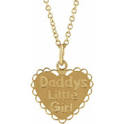 14K Yellow 'Daddy's Little Girl' 15' Necklace