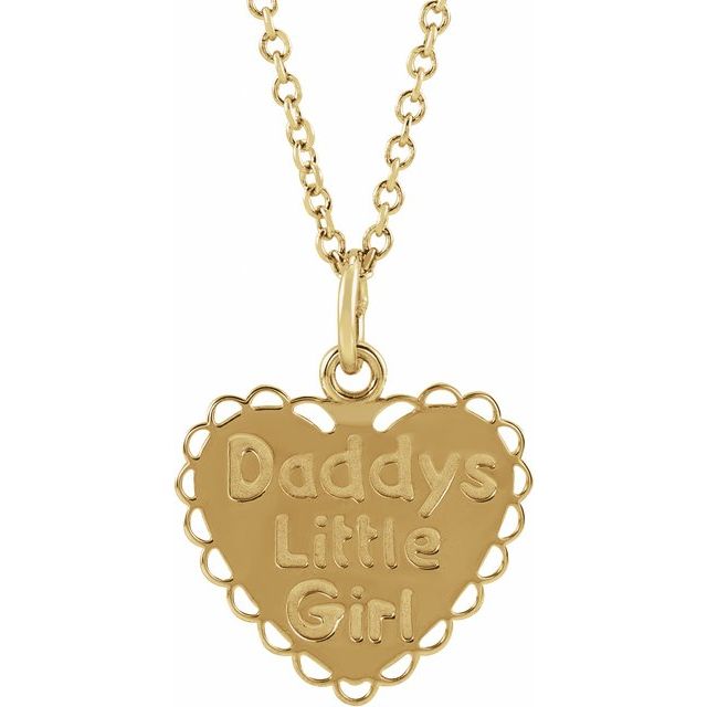 14K Yellow 'Daddy's Little Girl' 15' Necklace